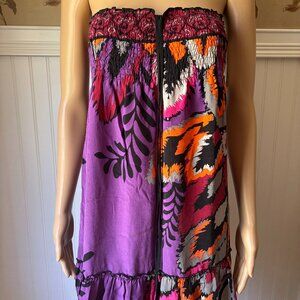 Hale Bob Cabana 100% Silk Versatile Dress Cover Up Skirt NWT Size M